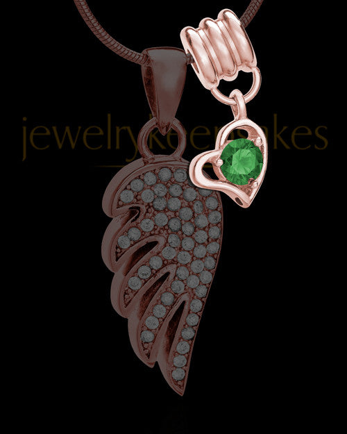 Add a Rose Gold May Birthstone Heart