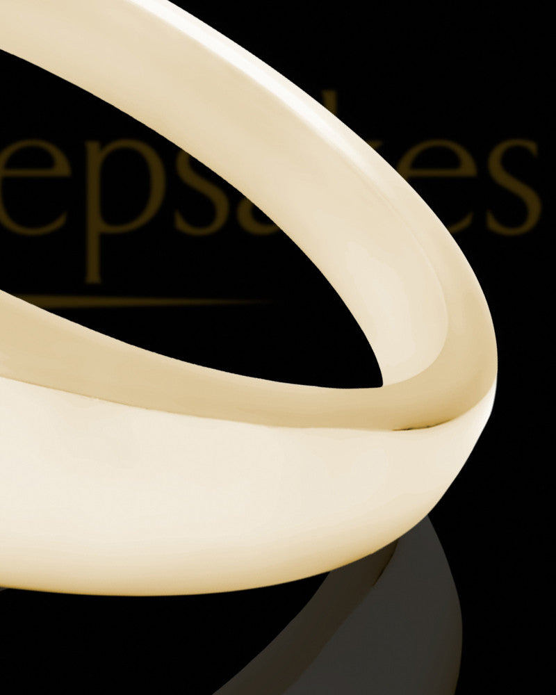 Solid 14K Gold Men's Tacoma with Coffee Ash Ring