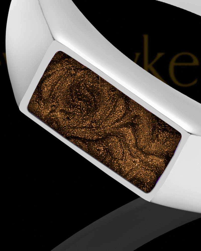 Men's Tacoma with Coffee Silver Ash Ring