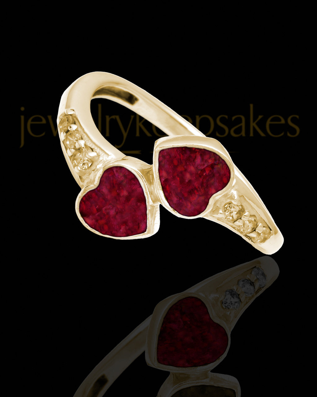 Solid 14K Gold Ladies Isadora Garnet Pearl Opal Ash Ring