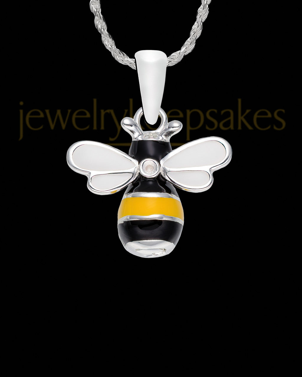 Sterling Silver Cheery Bumble Bee Charm For Ashes