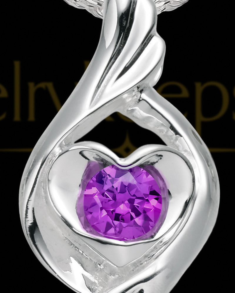 Avery Sterling Silver Heart Charm For Ashes