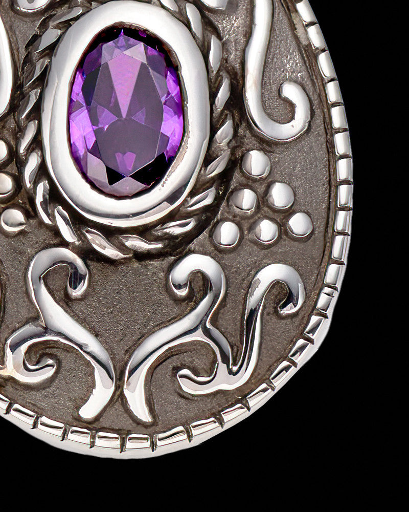 Sterling Silver Carved Teardrop Cremation Necklace