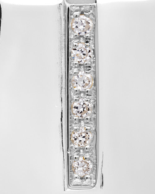 14K White Gold Shimmer Rectangle Cremation Necklace