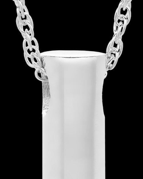 14K White Gold Channel Cremation Keepsake