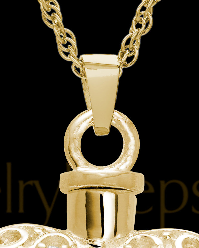 Necklace Urn 14K Gold Twinkle Heart