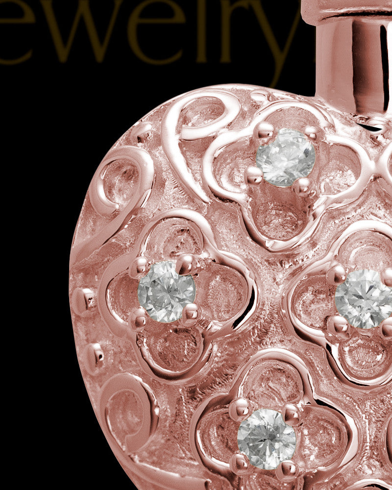 Necklace Urn 14K Rose Gold Twinkle Heart