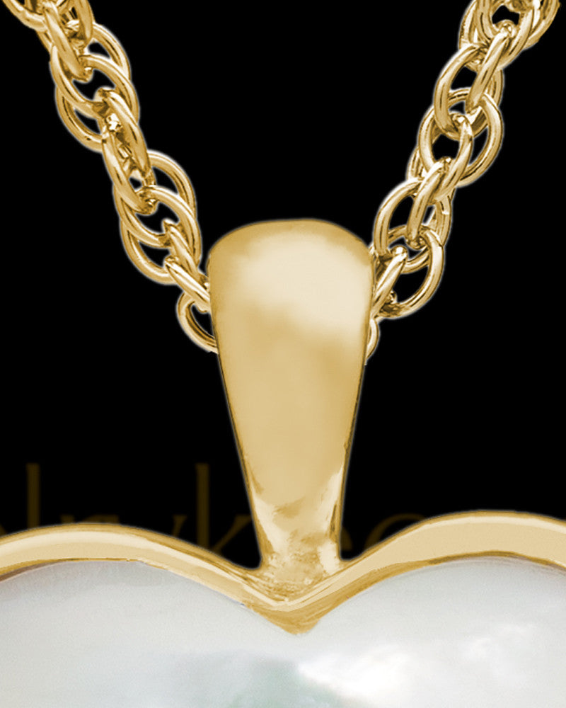 Cremated Remains Jewelry 14K Gold Dewy Heart