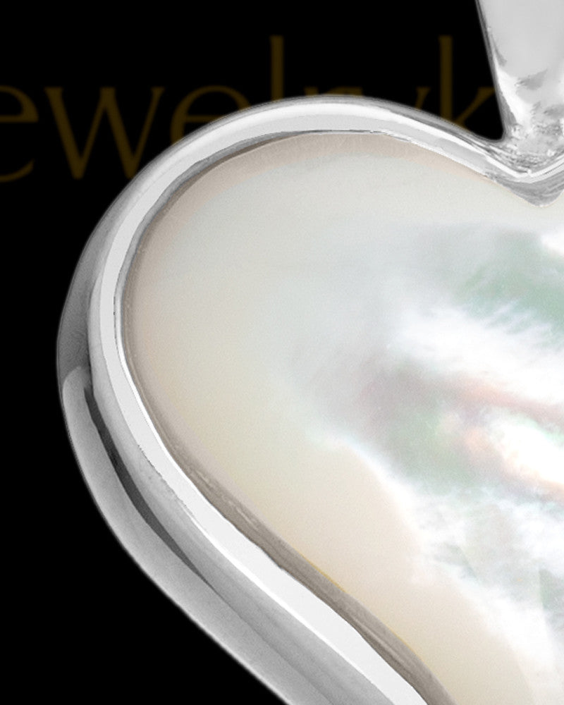 Cremated Remains Jewelry 14K White Gold Dewy Heart
