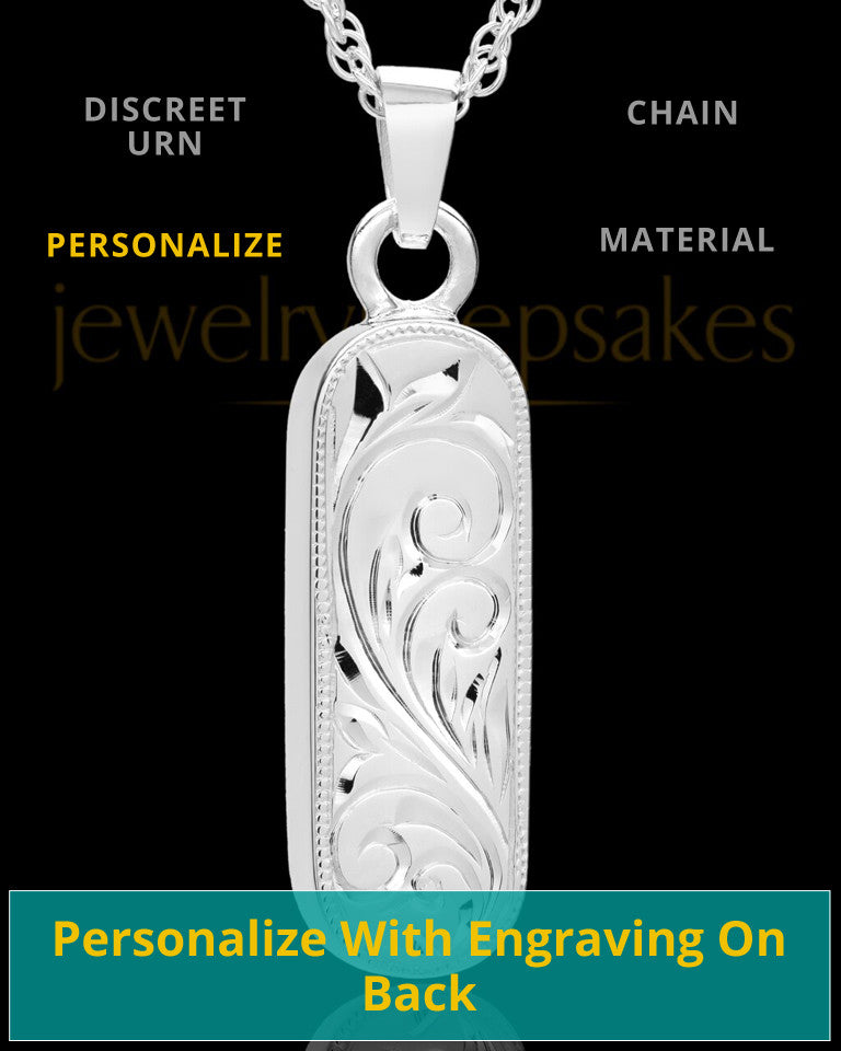 Personalized Cylinder Locket Jewelry For Ashes Sterling Silver