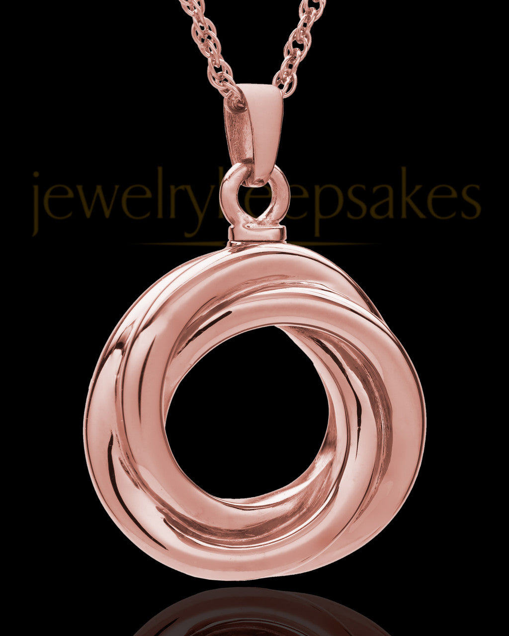 Urn Pendant 14K Rose Gold Ringed Eternity