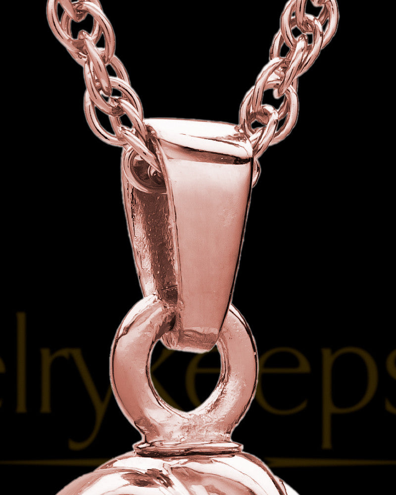 14K Rose Gold 2 Person Contemporary Companion Infinity Ash Pendant