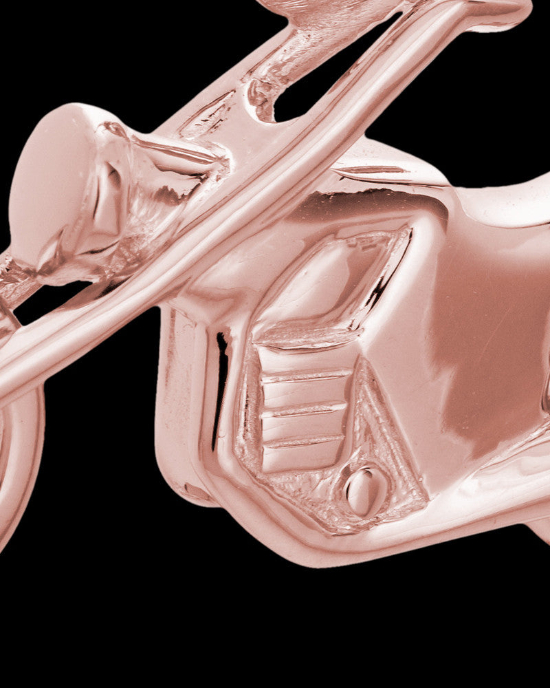 Cruisin Motorcycle Urn Pendant in 14K Rose Gold