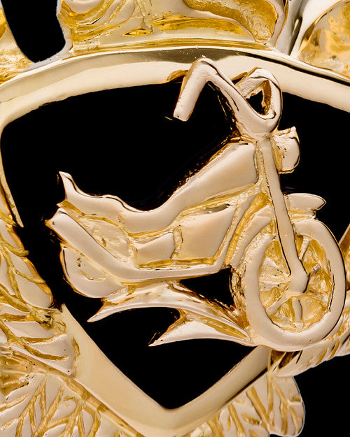 14K Gold Cycle Heart Cremation Jewelry