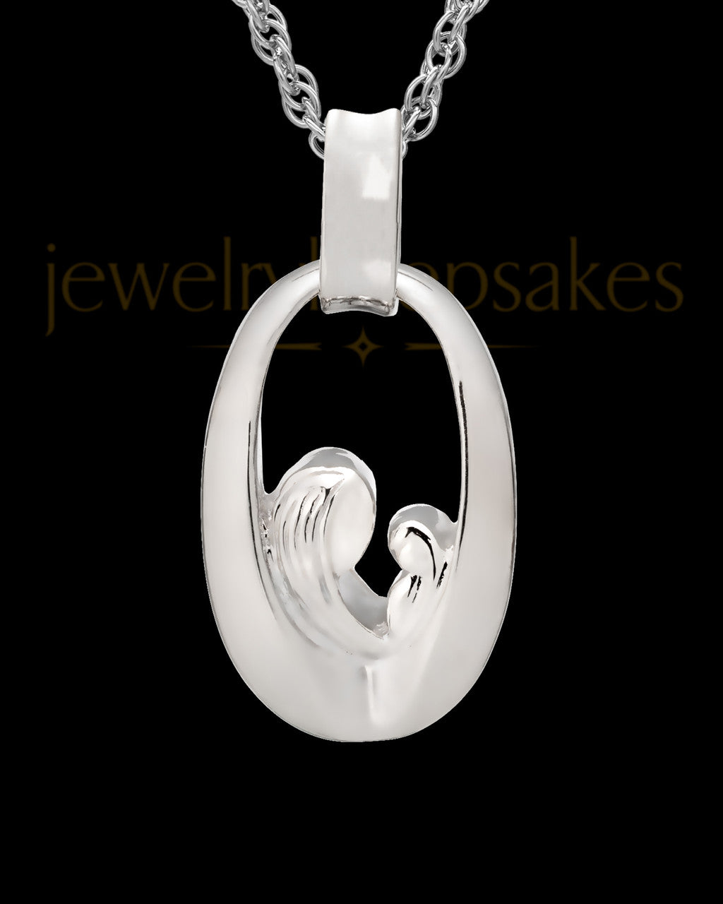 Jewelry Urn Sterling Silver Heartfelt Round Keepsake