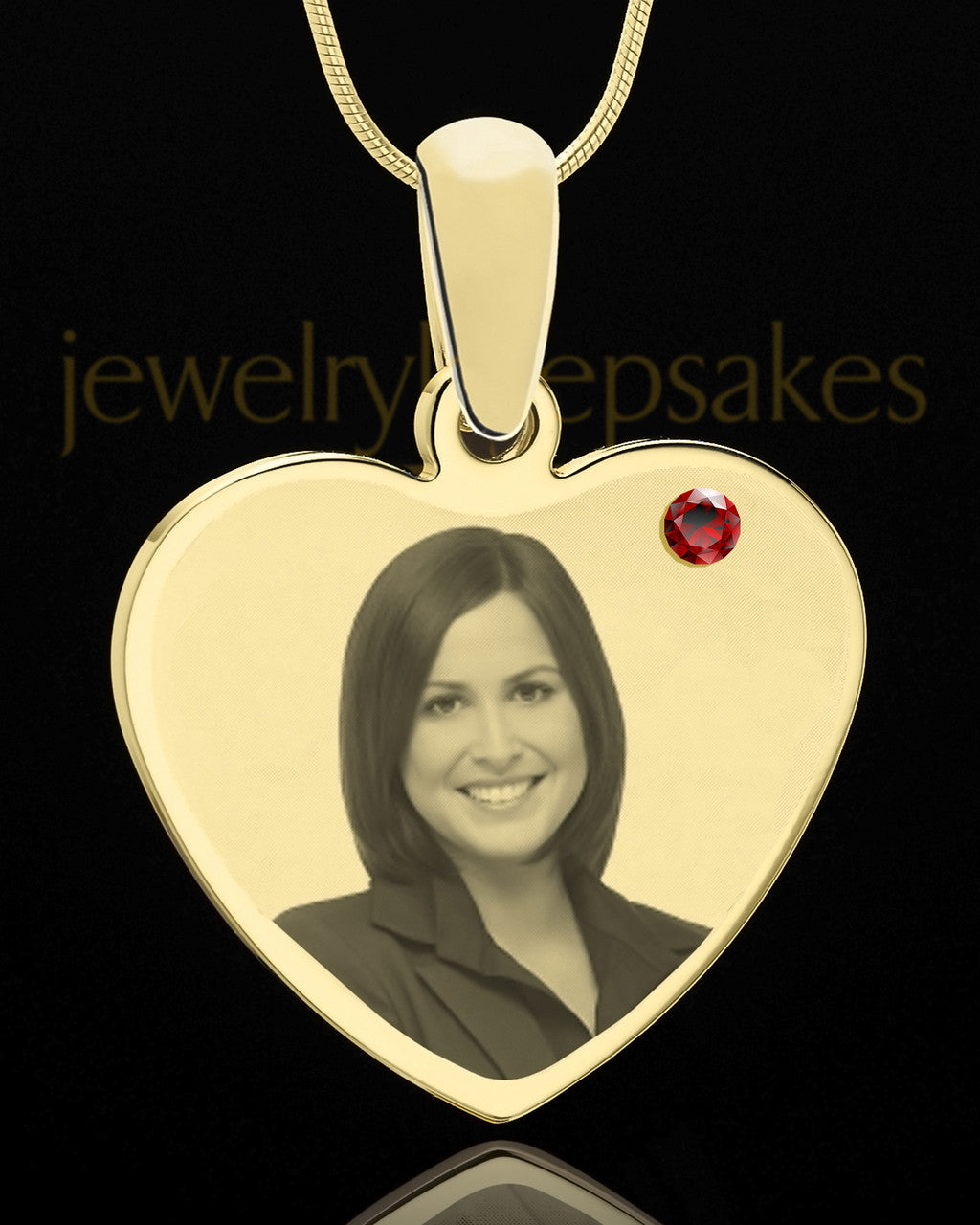 Photo Engraved Birthstone Jewelry
