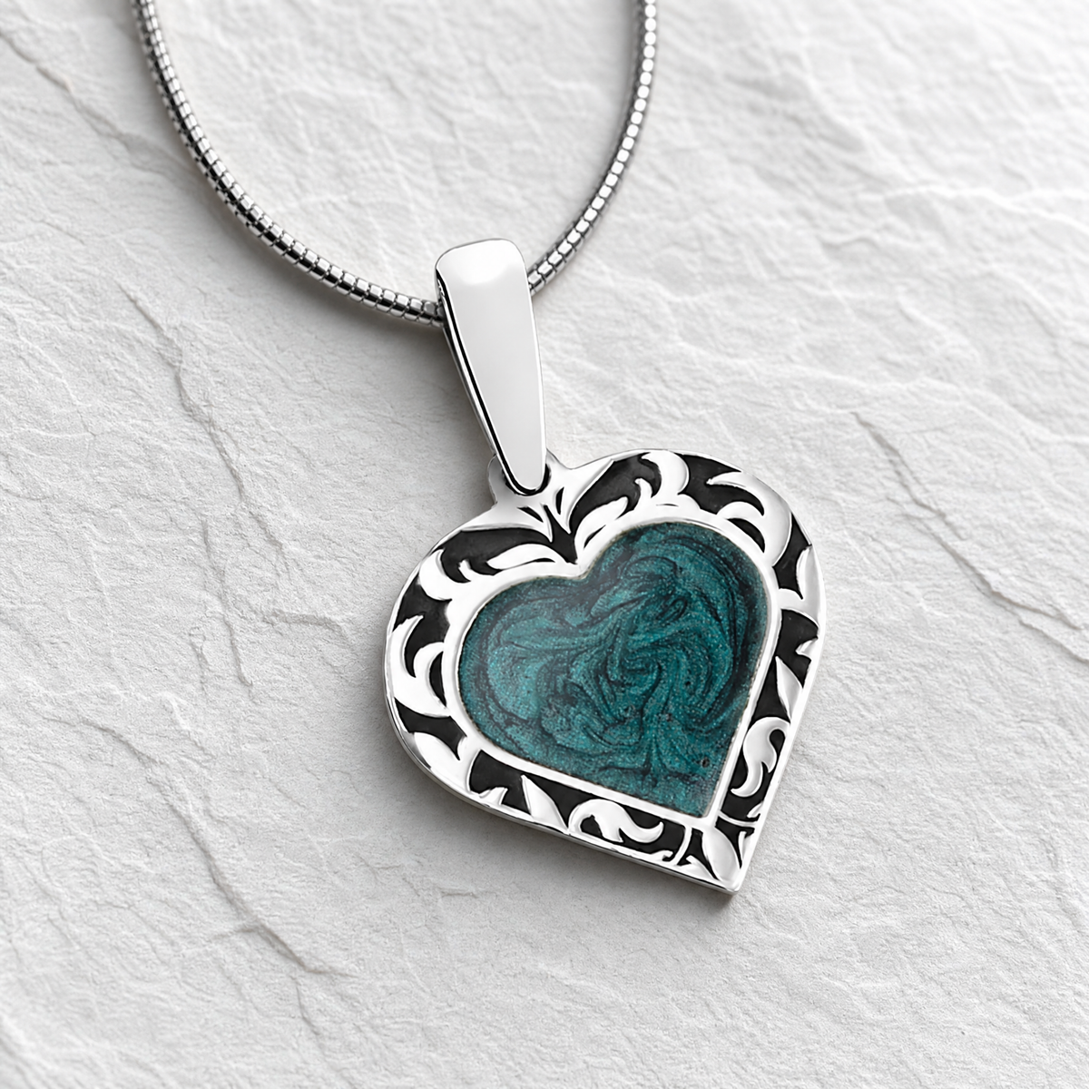 Colorful handcrafted ash resin cremation jewelry