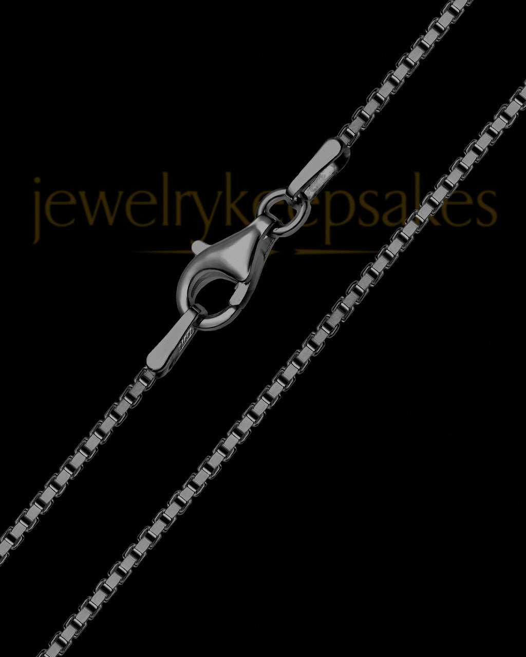30" Black Premium Box Chain
