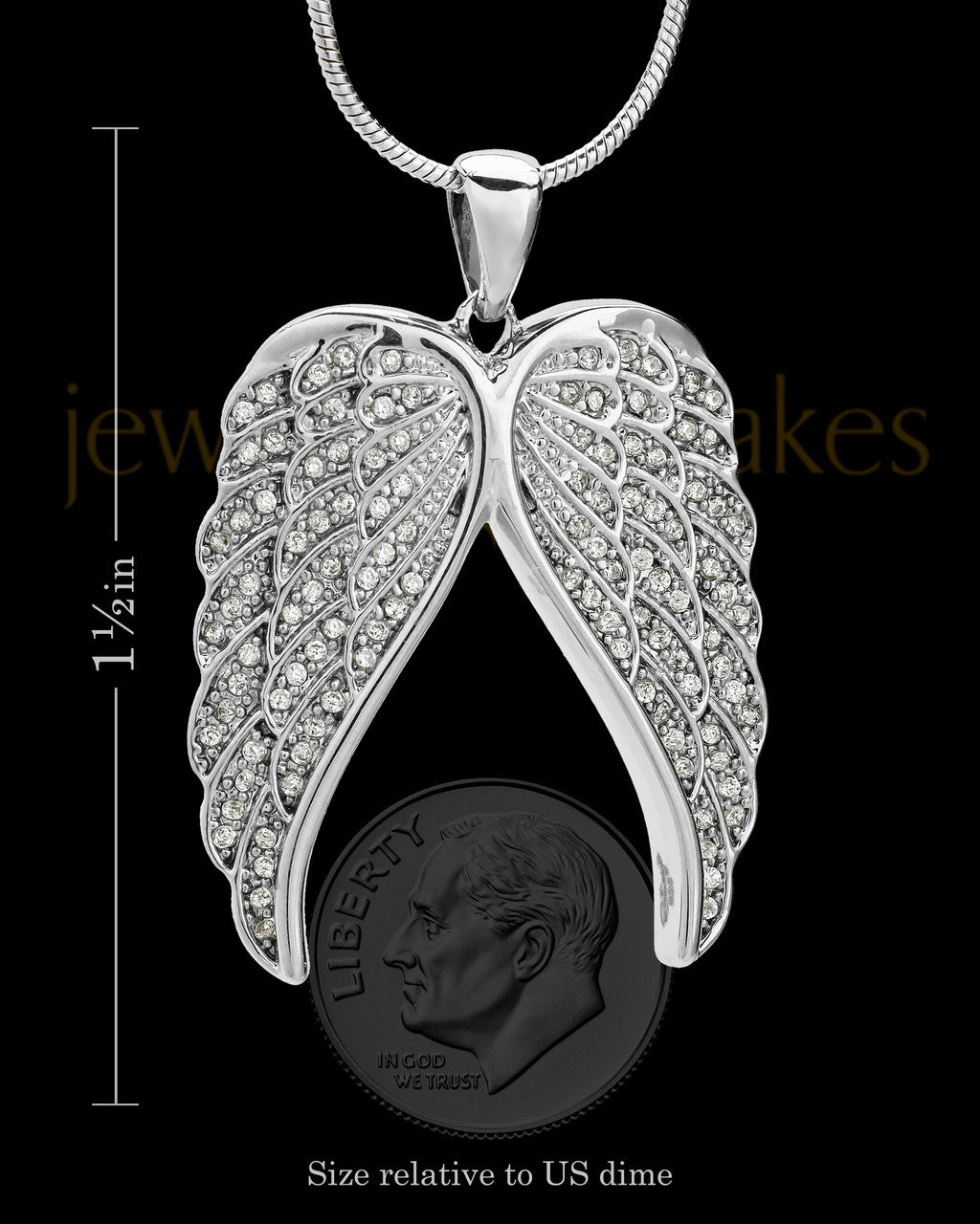 Sterling Silver Wings of Grace Cremation Pendant