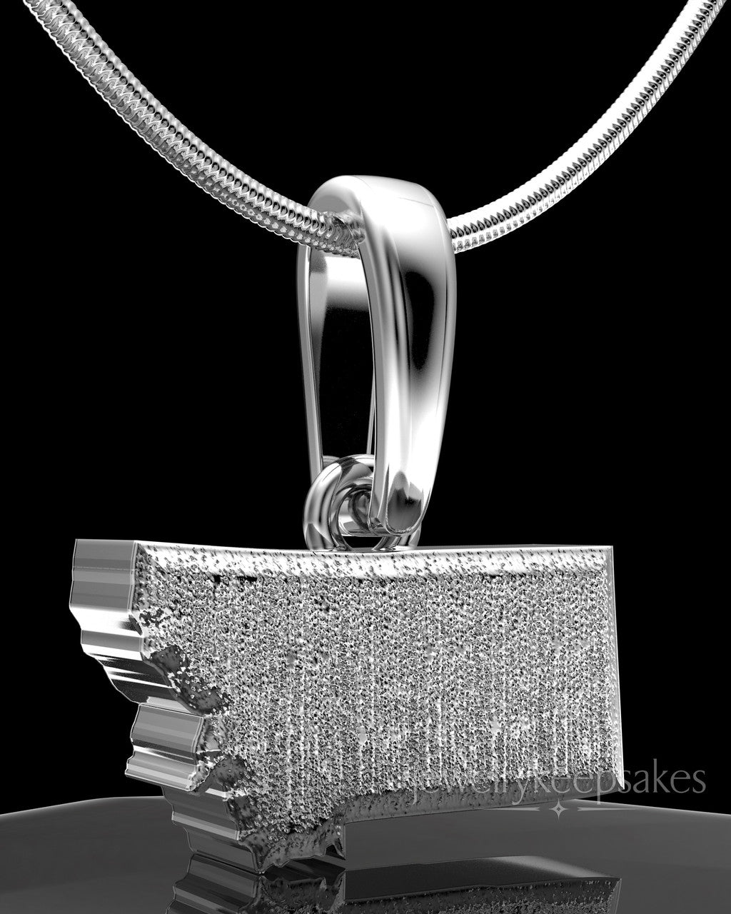 Sterling Silver Permanently Sealed State Waterproof Keepsake Jewelry