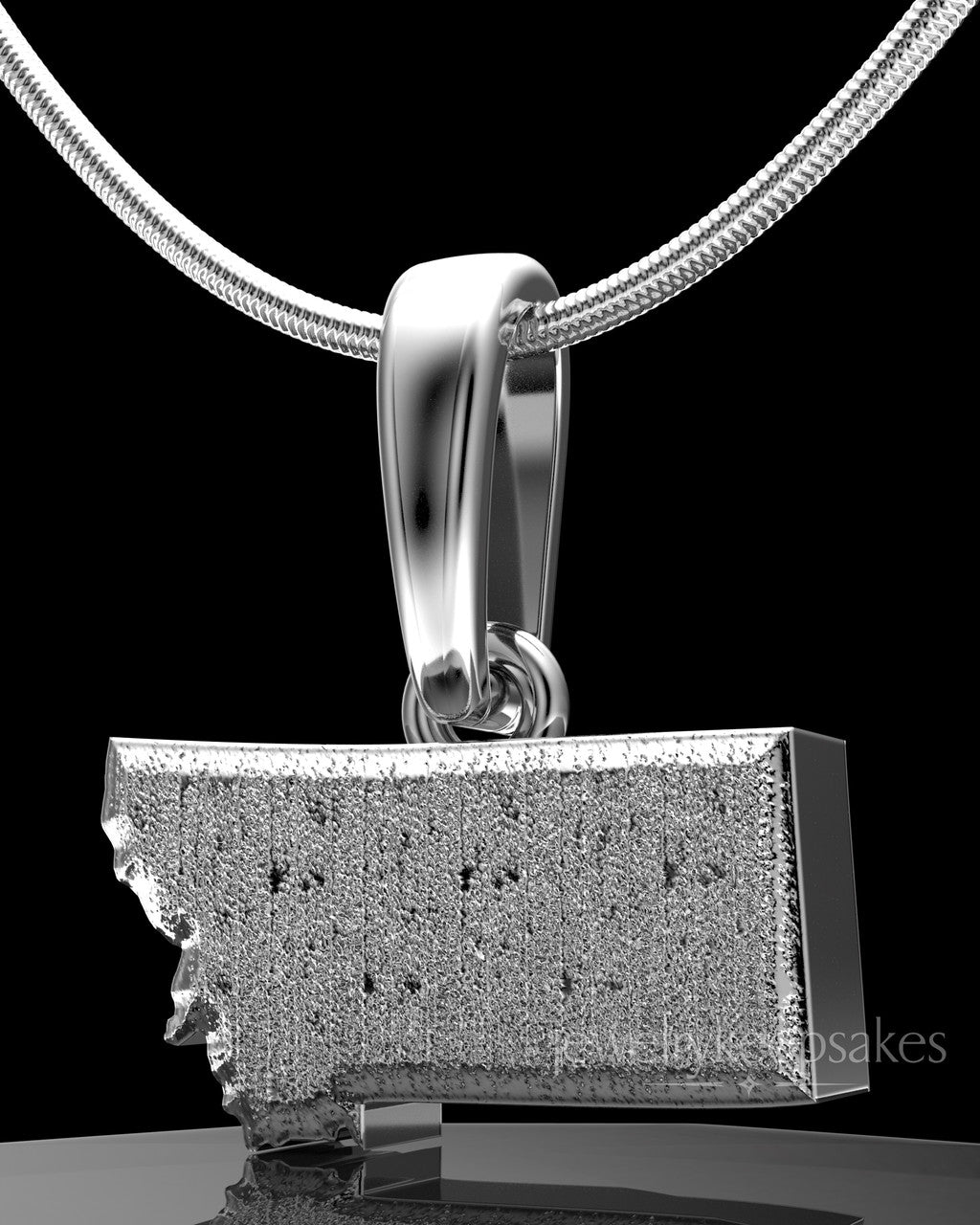 Sterling Silver Permanently Sealed State Waterproof Keepsake Jewelry