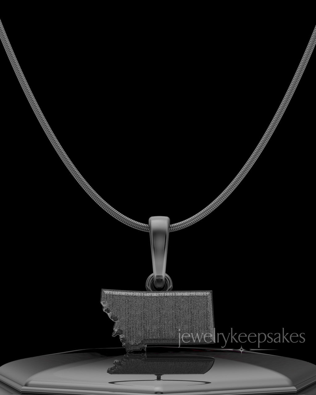 Black Plated Permanently Sealed State Waterproof Keepsake Jewelry