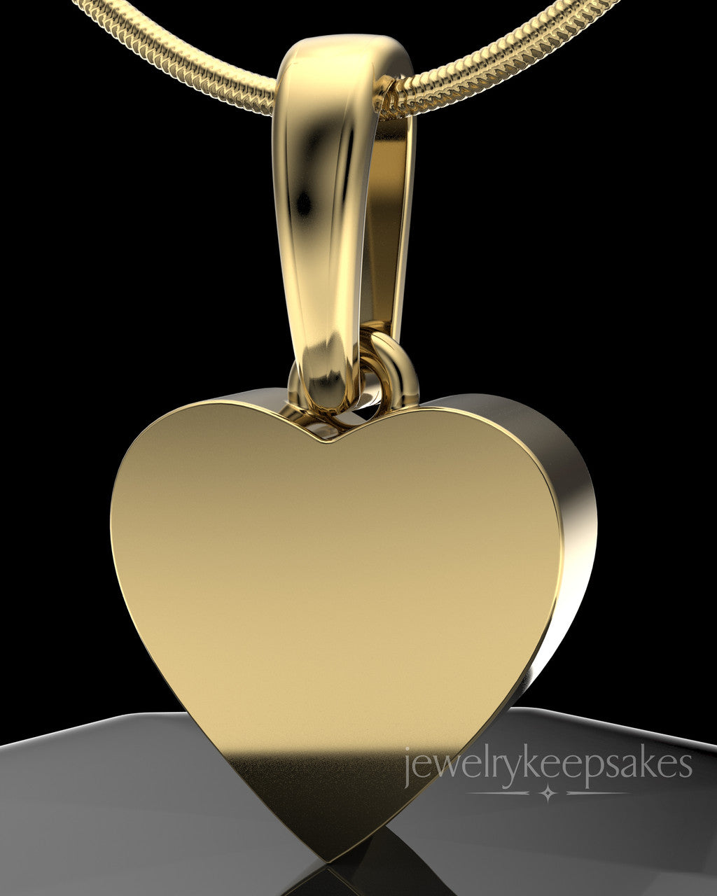 Gold Plated Wholesome Heart Permanently Sealed Waterproof Keepsake Jewelry