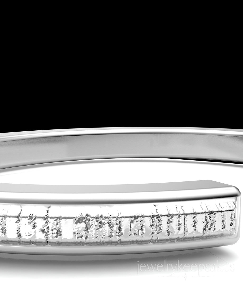Sterling Silver Textured Cuff Permanently Sealed Waterproof Cremation Bracelet