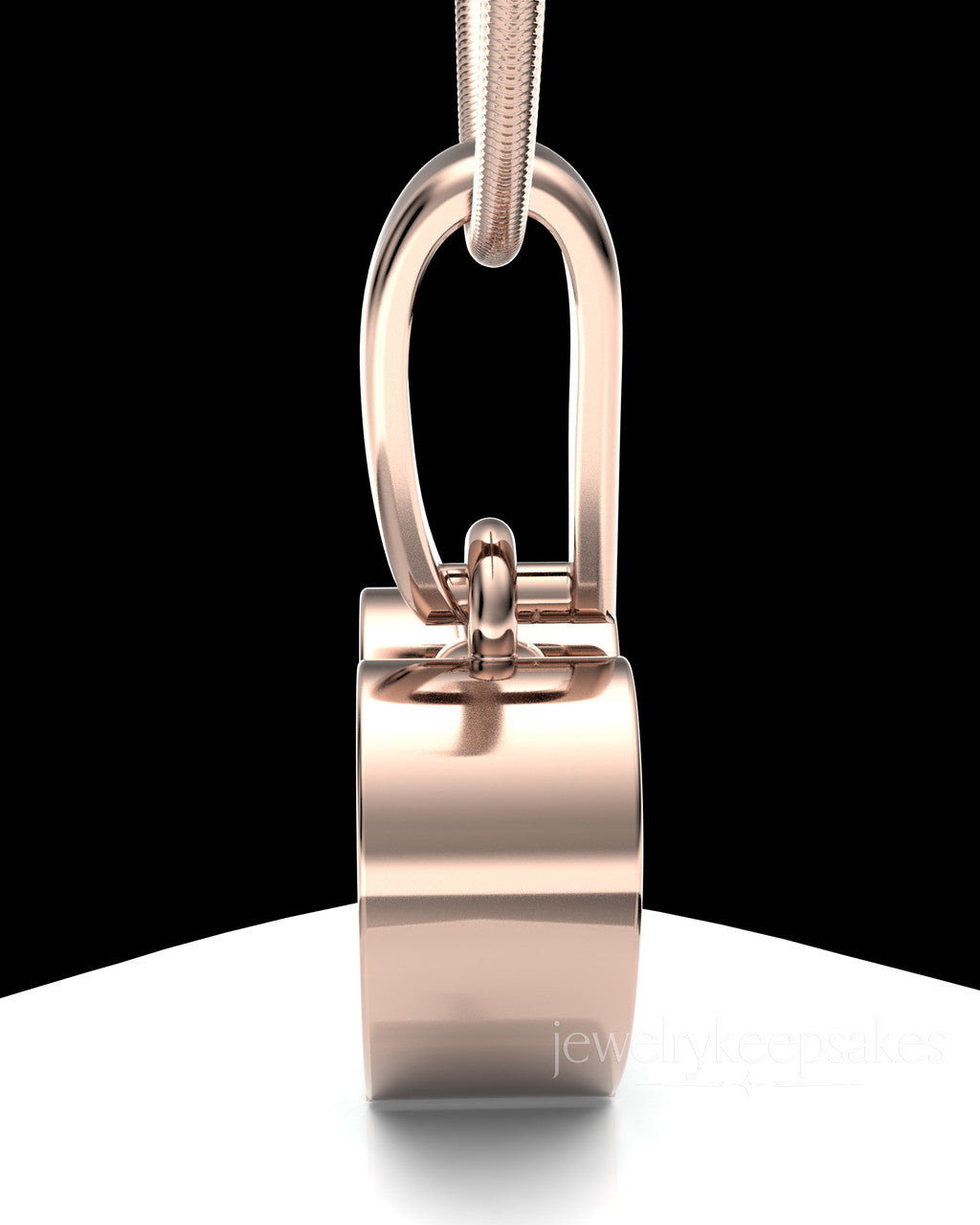 Rose Gold Plated Gentle Heart Permanently Sealed Waterproof Urn Pendant