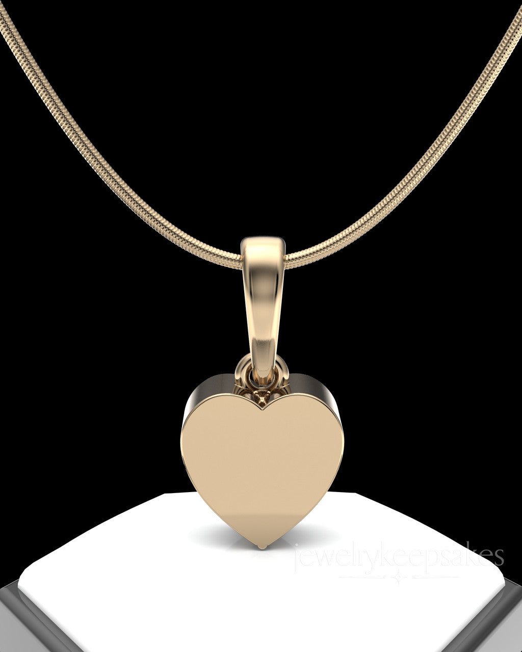 Gold Plated Gentle Heart Permanently Sealed Waterproof Pendant