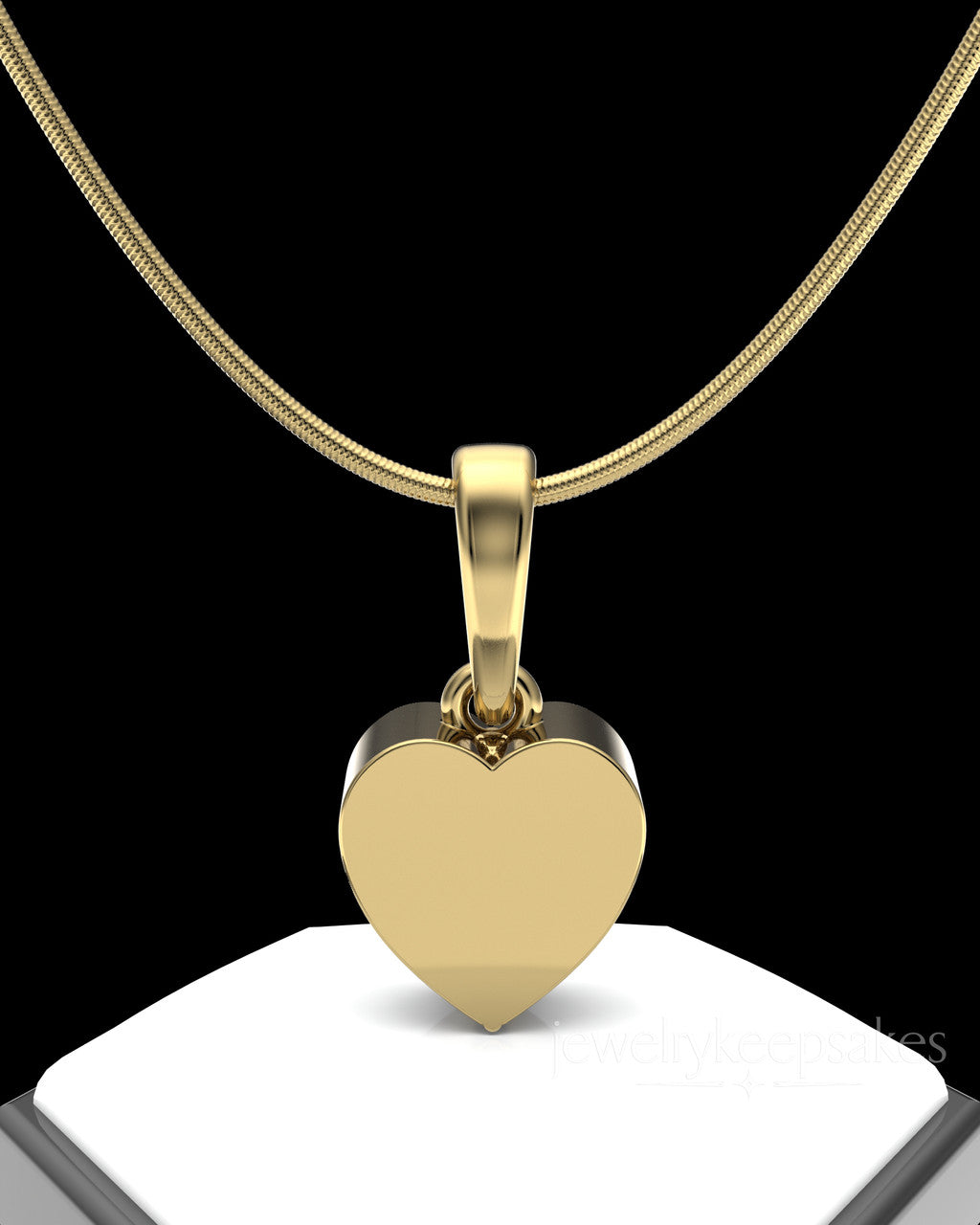 Solid 14K Gold Gentle Heart Permanently Sealed Waterproof Pendant