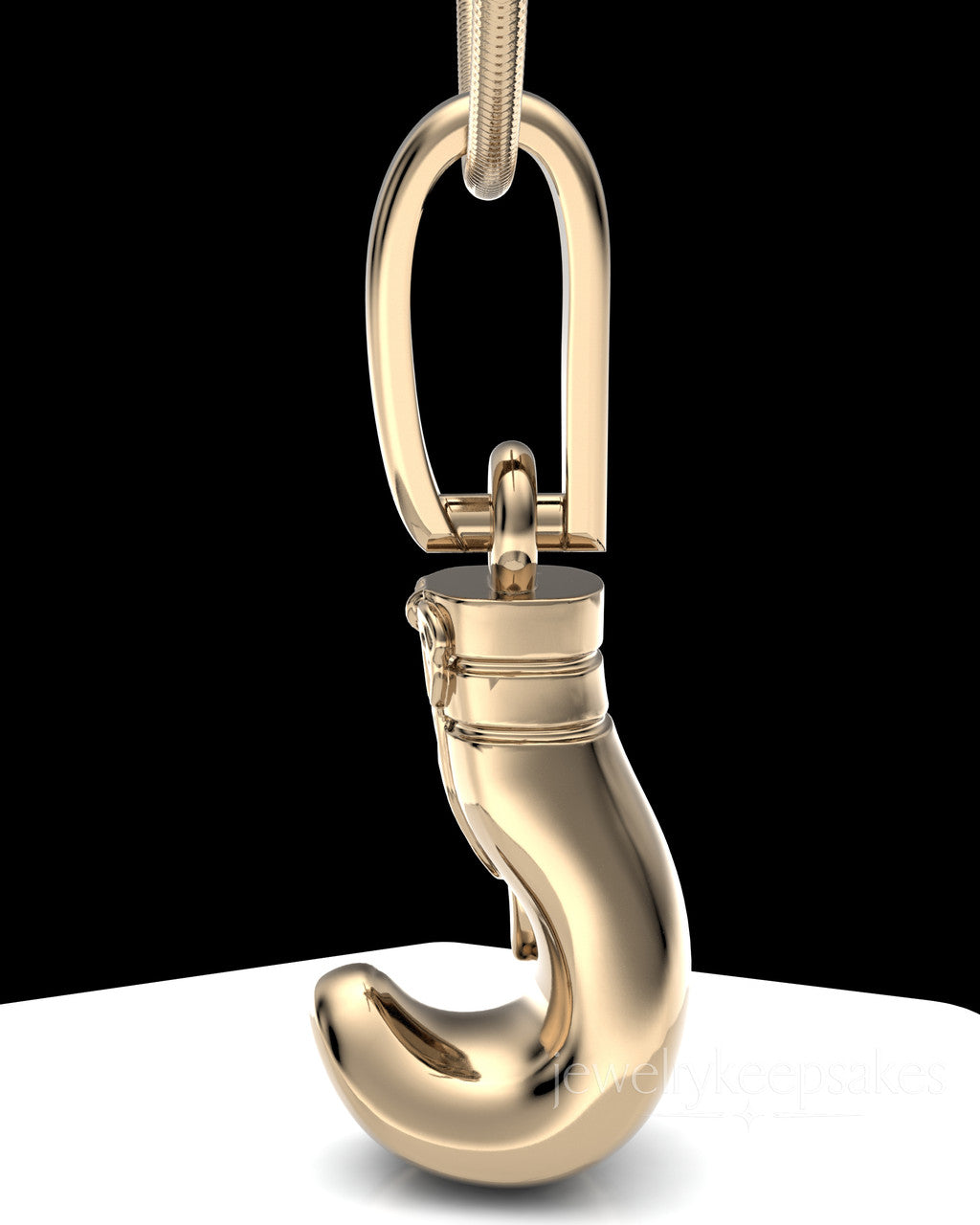 Solid 14K Gold Boxing Glove Permanently Sealed Waterproof Cremation Pendant