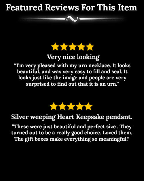 Sterling Silver Weeping Heart Keepsake Jewelry