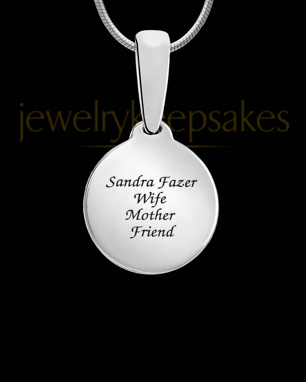 Sterling Silver to the Moon and Back with Birthstone Thumbprint Pendant