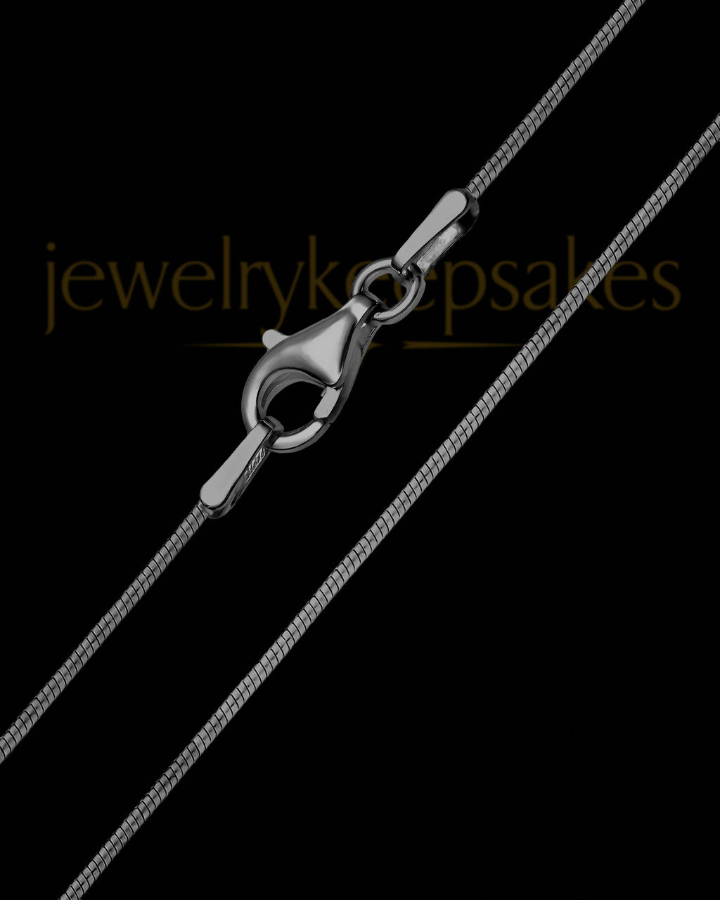 22" Black Premium Snake Chain