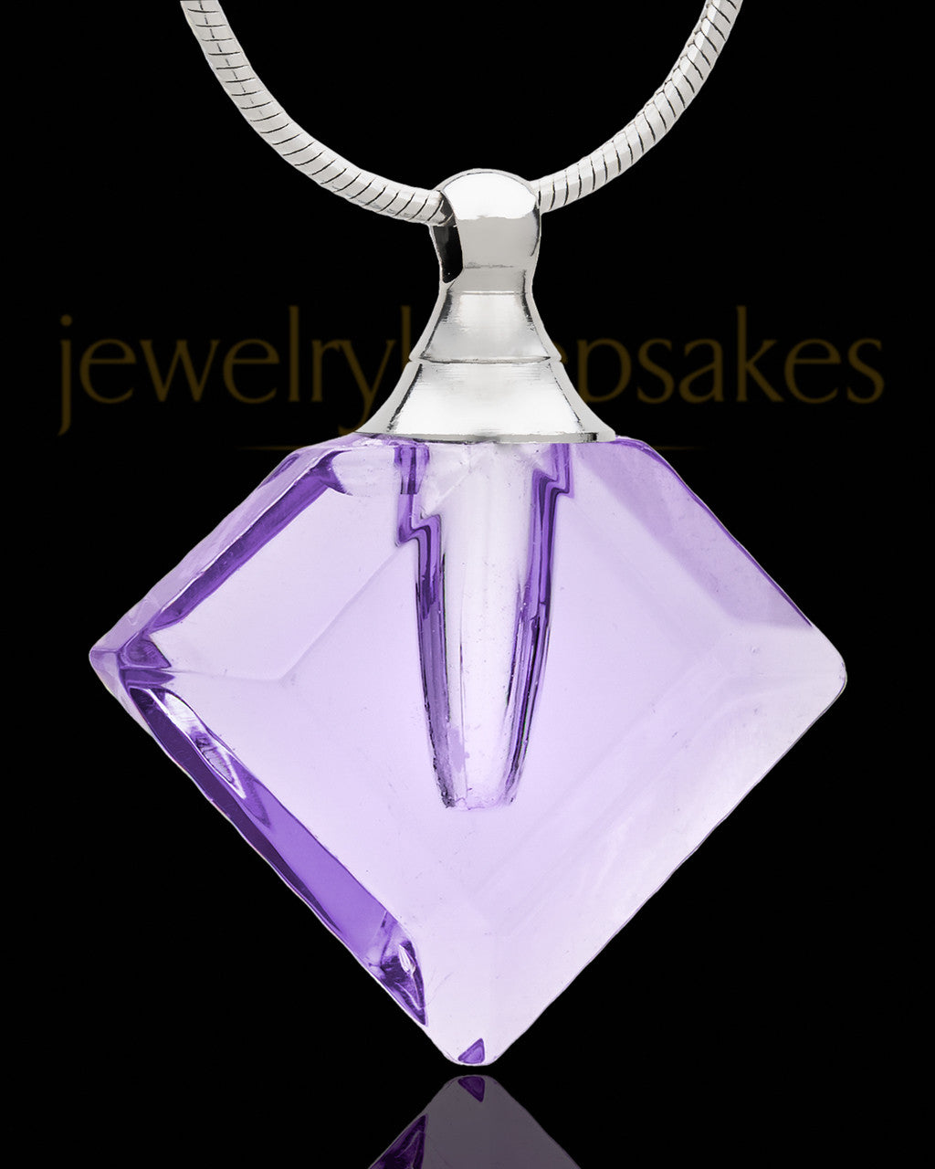Cremains Pendant Lavender Fascination Glass Locket