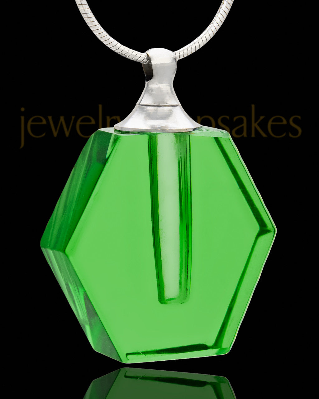 Jewelry Urn Green Honesty Glass Locket
