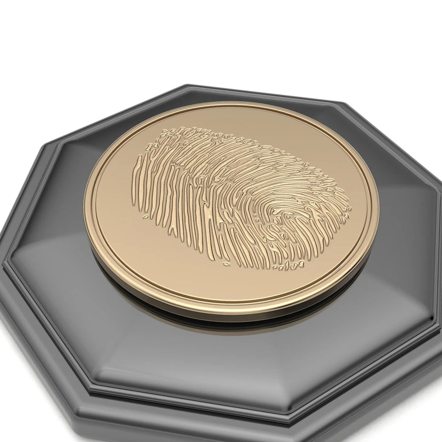 Solid Gold Fingerprint Coin