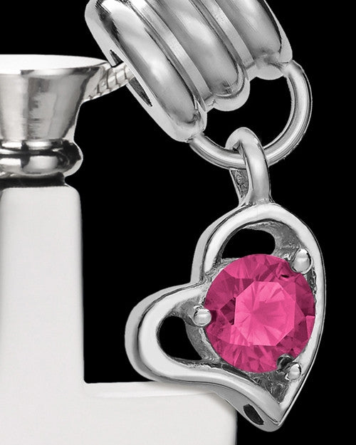 Stainless Cremains Locket October Memorable Cross - Eternity Collection