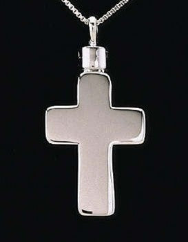 Cremains Pendant Sterling Silver Large Cross