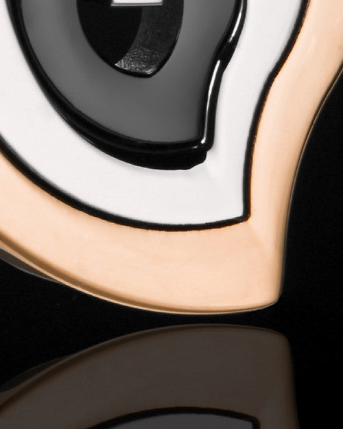 Urn Locket Stainless Rose Gold and Black Gracious Heart