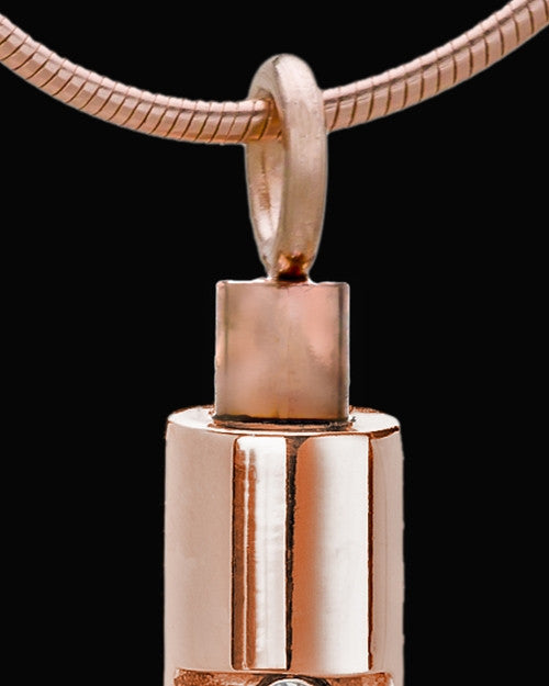 Ashes Jewelry Stainless Rose Gold Miracle Cylinder