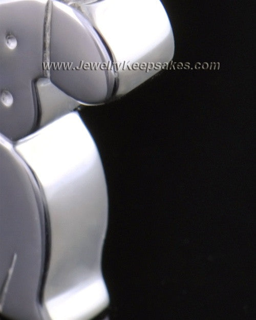 14k White Gold Cremation Urn Pet Necklace Best Friend Dog