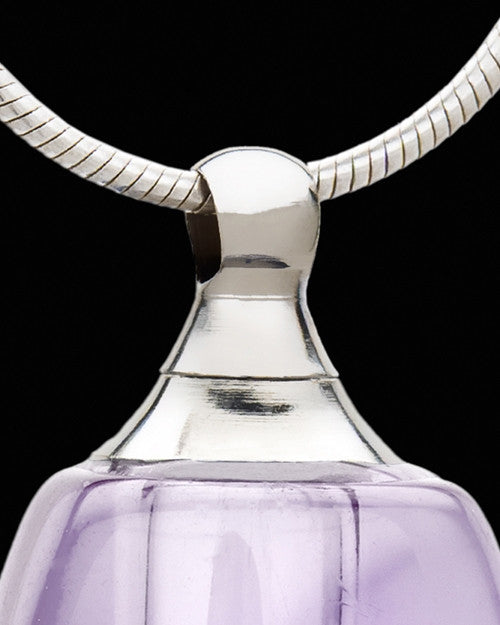 Cremation Pendant Lavender Forever Glass Locket