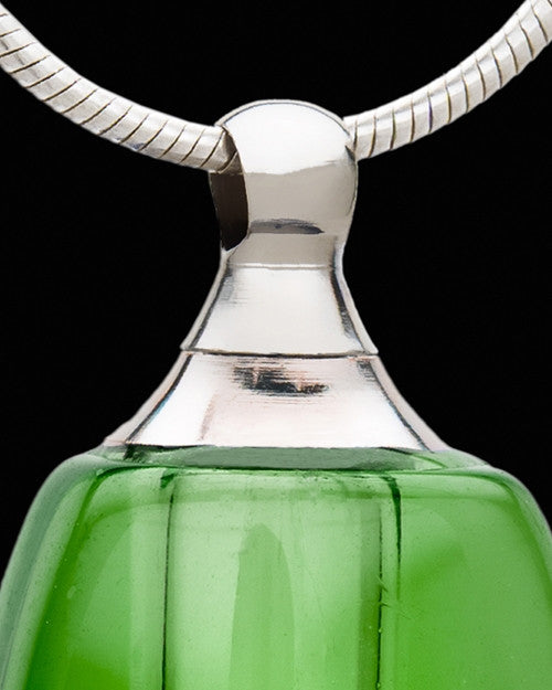 Cremains Jewelry Green Forever Glass Locket