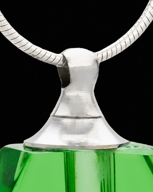 Jewelry Urn Green Honesty Glass Locket