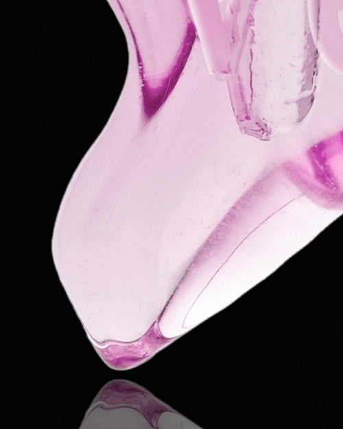 Blushing Double Hearts Glass Locket