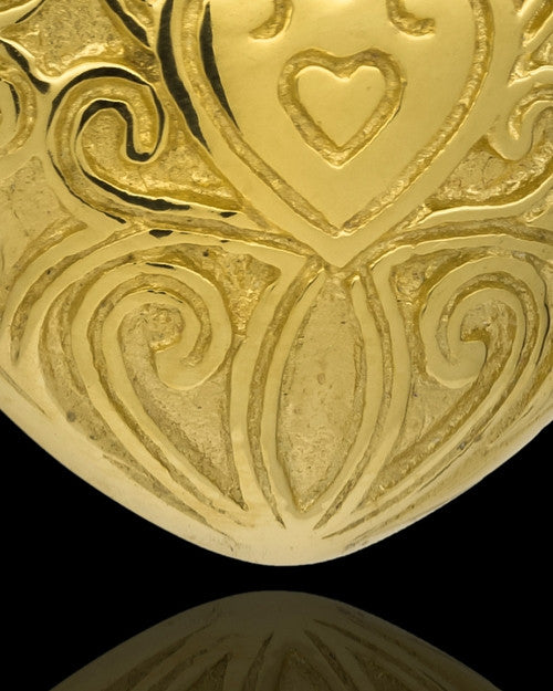 Memorial Pendant 14K Gold Love Filigree Heart