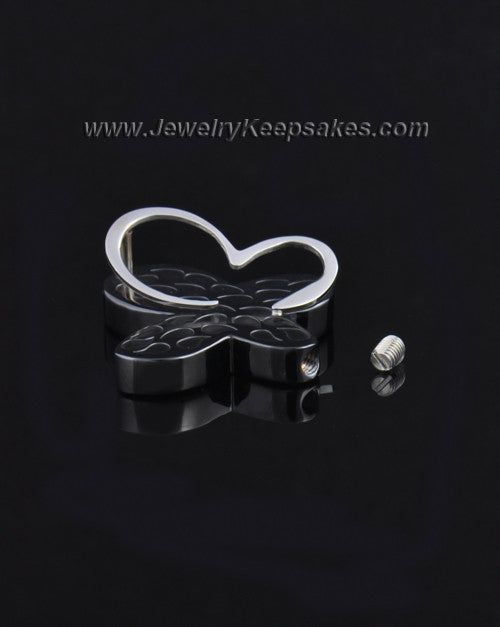 Jazzy Black Plated Butterfly Cremation Keepsake