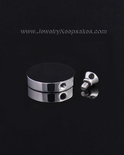 Black Abounding Circle Stainless Steel Cremation Keepsake